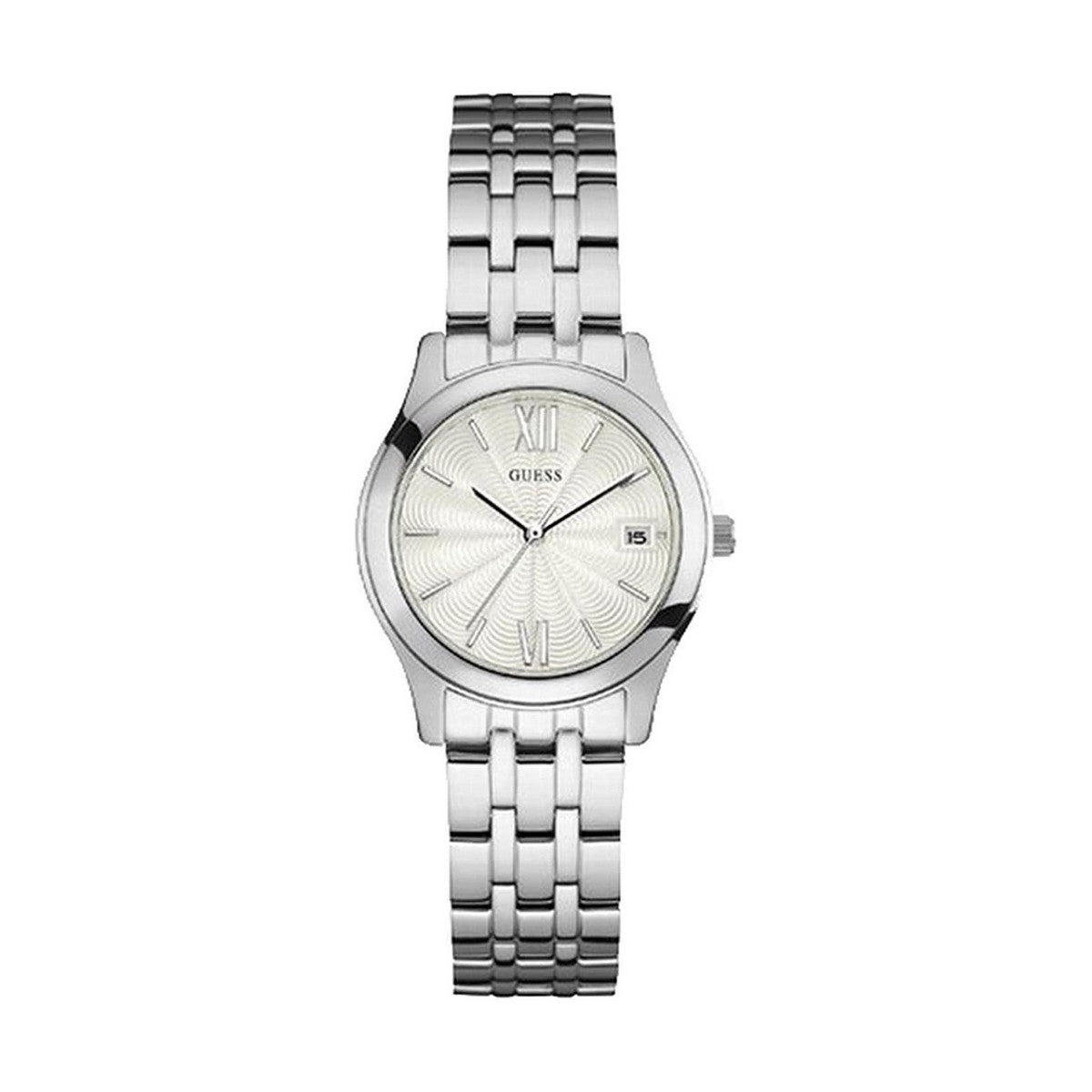 Montre Femme Guess W0769L1 – 32 mm, Acier Inoxydable Argent, Cadran Beige, Quartz