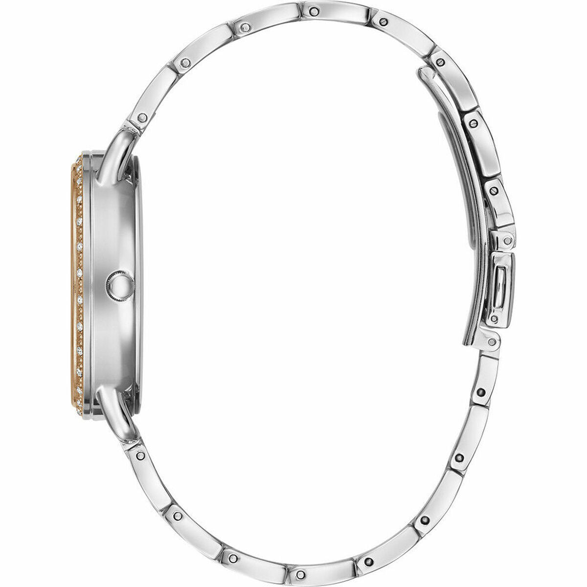 Montre Femme Guess W1290L2 – 36 mm, Acier Rose, Cadran Blanc, Quartz, Étanche 3 ATM