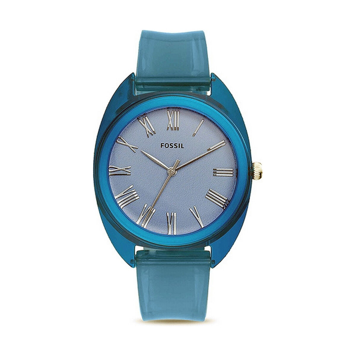 Montre Femme Fossil JUDE (Ø 38 mm) – Quartz, Bracelet Silicone, Étanche 5 ATM