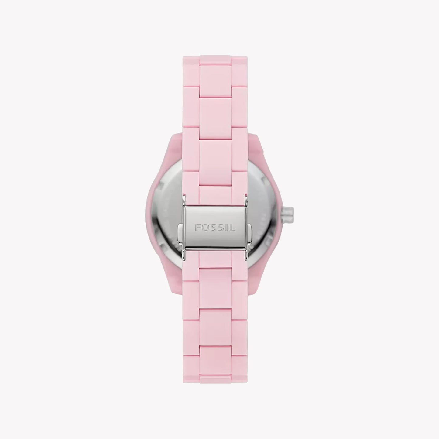 Montre Femme Fossil STELLA (Ø 37 mm) – Quartz, Bracelet Résine, Date, Étanche 5 ATM
