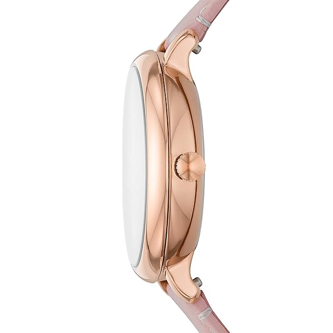 Montre Femme Fossil JACQUELINE (Ø 36 mm) – Quartz, Bracelet Cuir, Date, Étanche 3 ATM