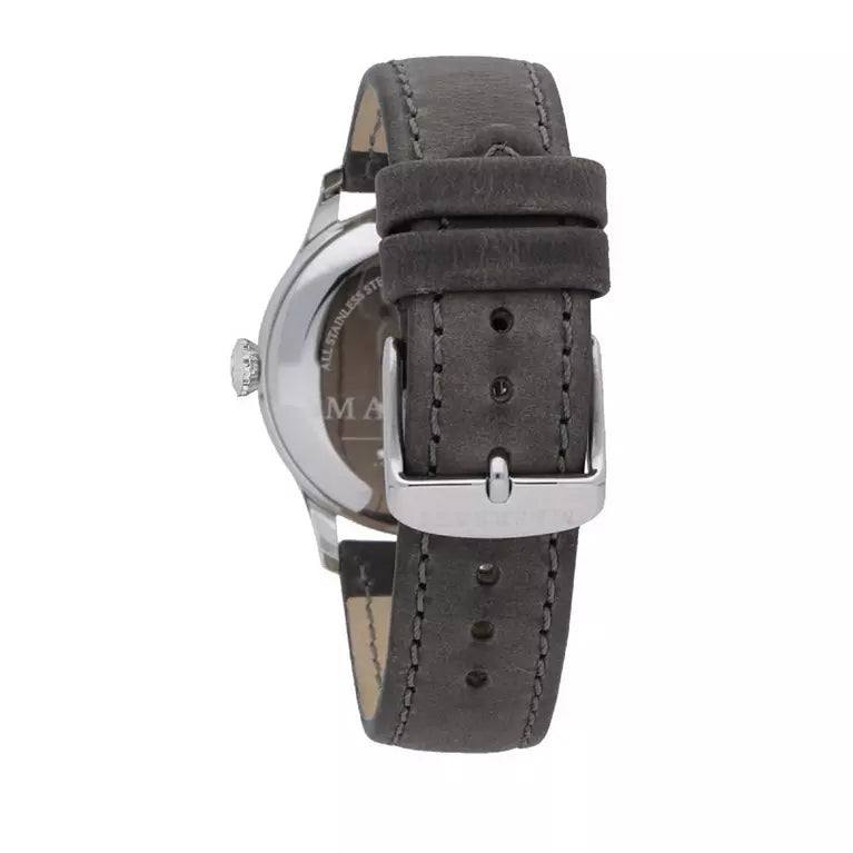 Montre Homme Maserati TRADIZIONE (Ø 40 mm) – Quartz, Bracelet Cuir, Étanche 5 ATM, Cadran Gris