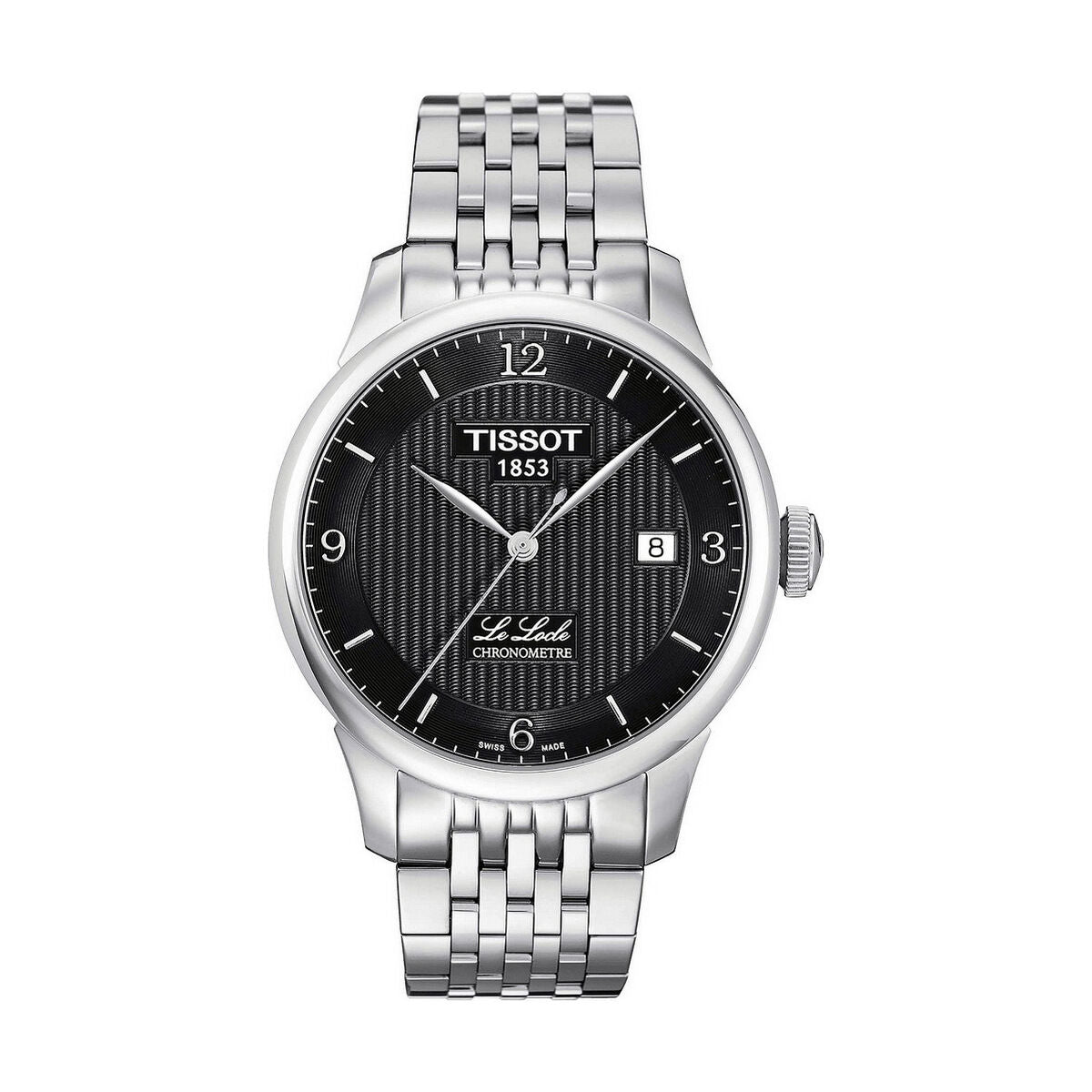 Montre Homme Tissot LE LOCLE (Ø 39 mm) – Automatique, Bracelet Acier Inoxydable, Verre Saphir, Étanche 3 ATM