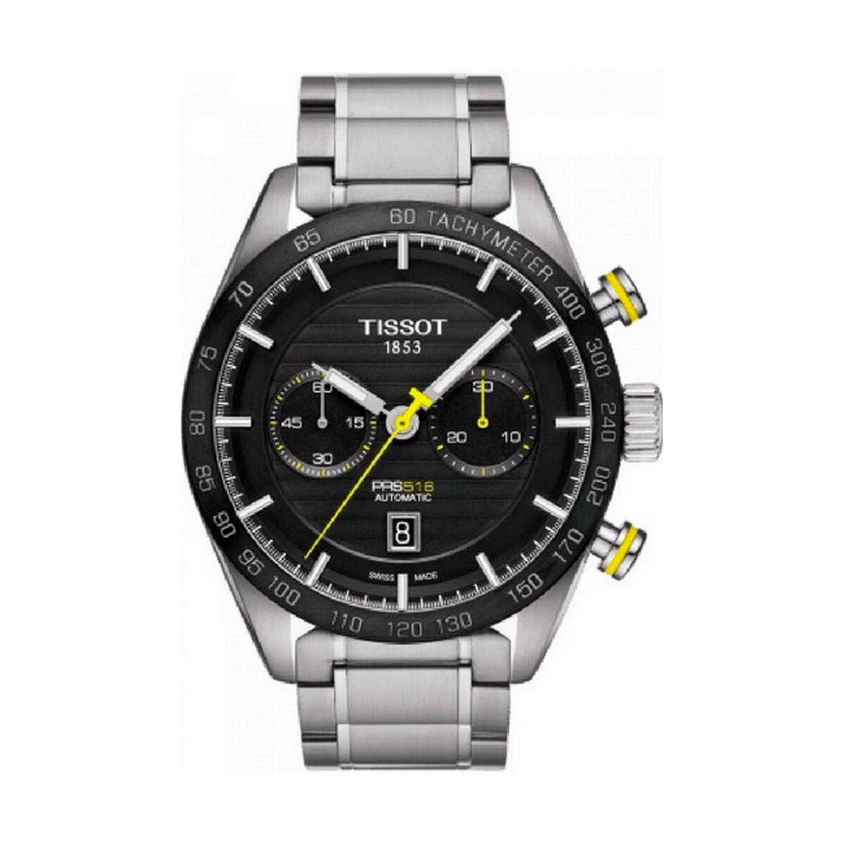 Montre Homme Tissot PRS 516 (Ø 45 mm) – Automatique, Chronographe, Acier Inoxydable, Verre Saphir, Étanche 10 ATM