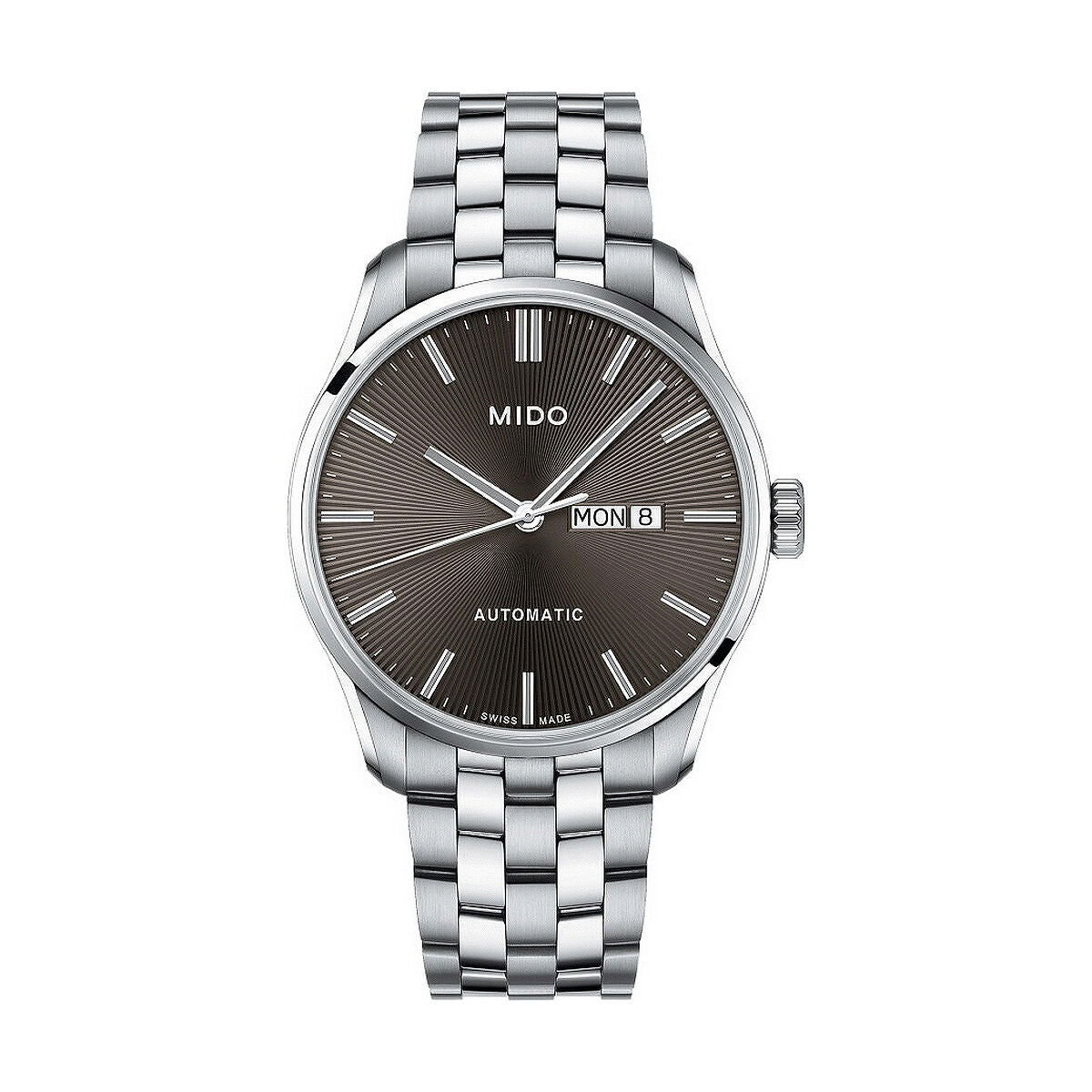 Montre Homme Mido (Ø 42,5 mm) – Automatique, Date, Acier Inoxydable, Verre Saphir, Étanche 5 ATM
