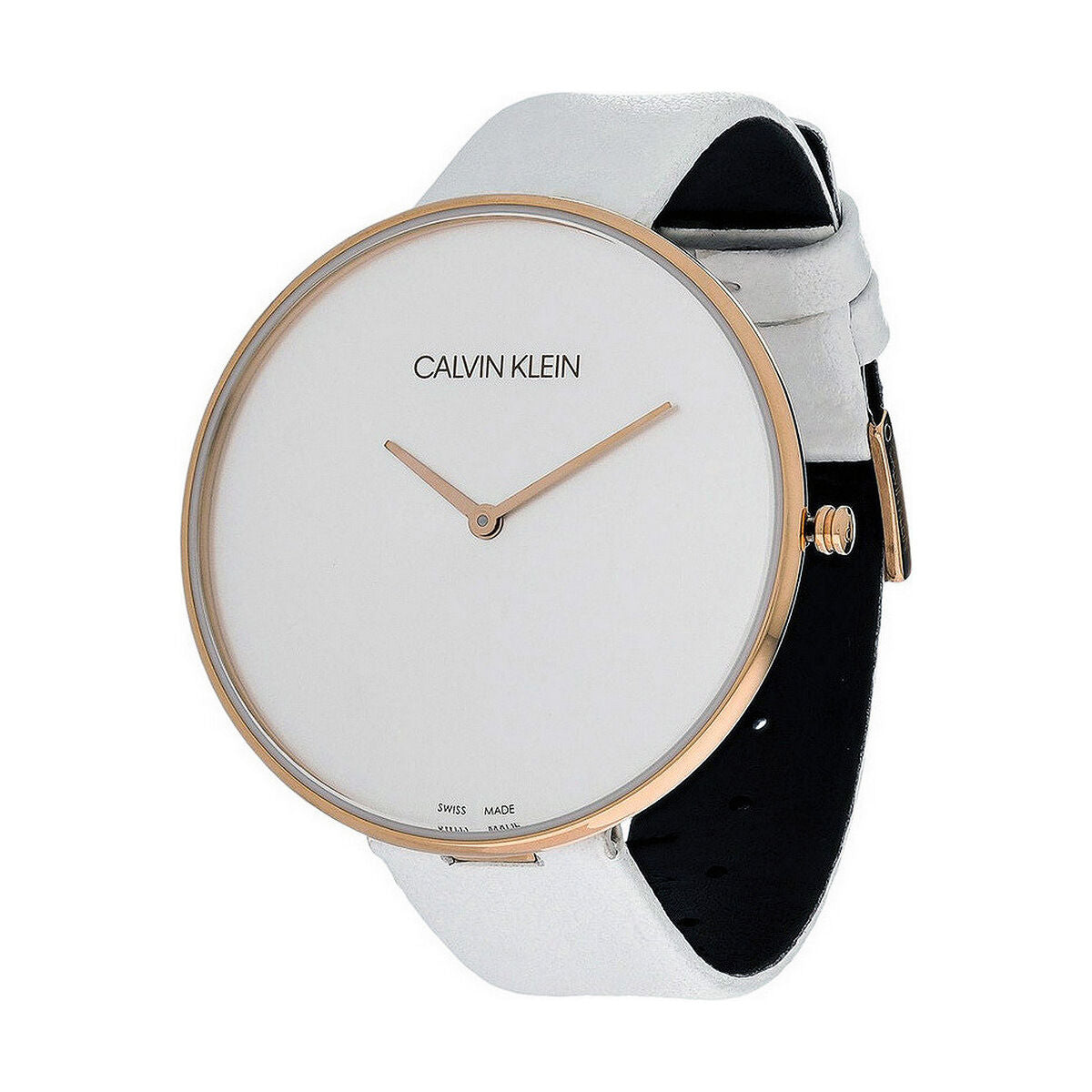 Montre Femme Calvin Klein FULL MOON – Quartz, Bracelet Cuir, Étanche 3 ATM