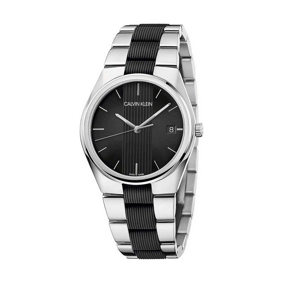 Montre Femme Calvin Klein CONTRAST (Ø 40 mm) – Quartz, Date, Bracelet Acier, Étanche 3 ATM