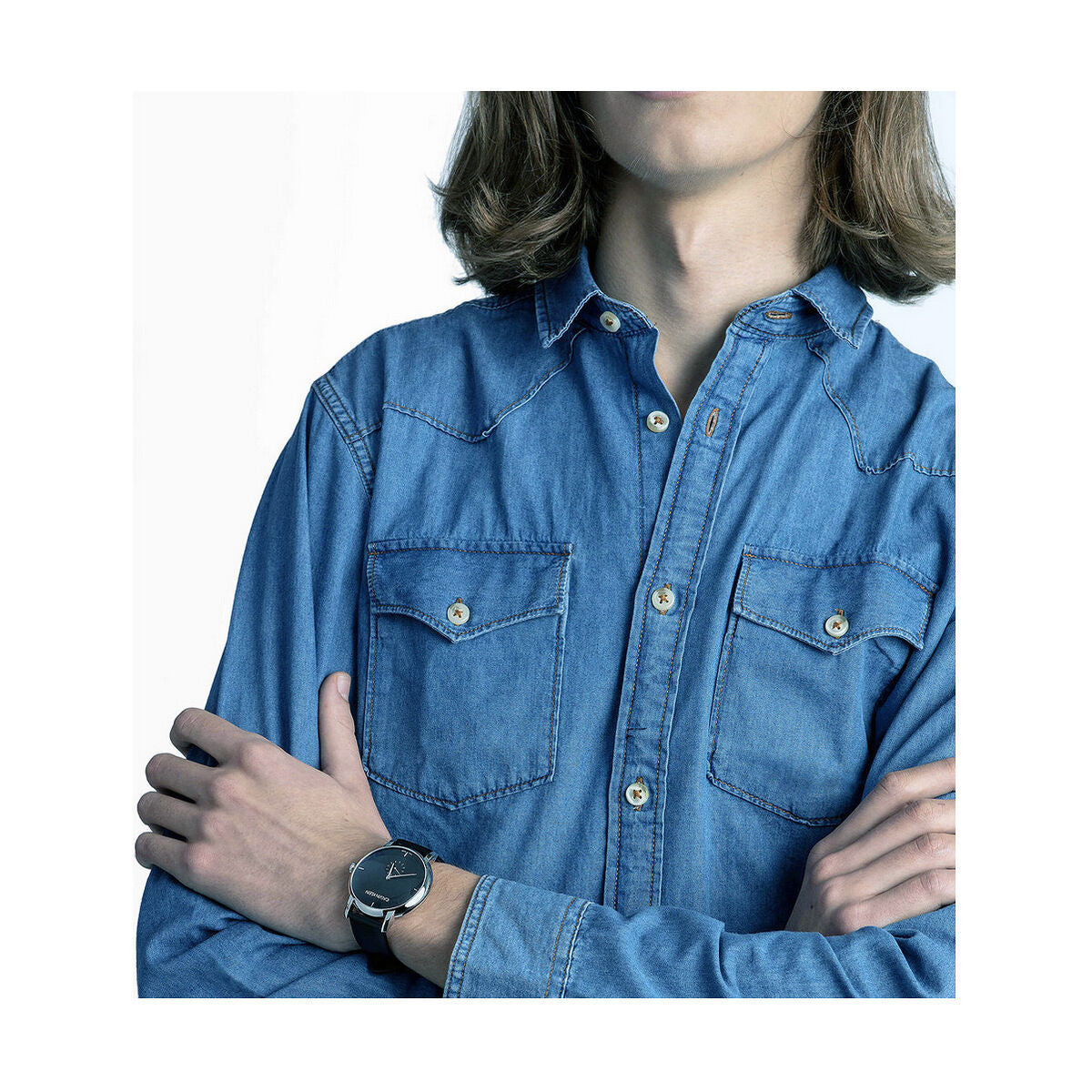 Montre Homme Calvin Klein ESTABLISHED – Quartz, Bracelet Cuir, Ø 43 mm, Étanche 3 ATM