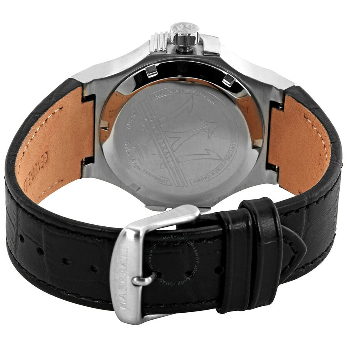Montre Homme Maserati R8821108038 (Ø 40 mm) – Automatique, Bracelet Cuir Noir, Verre Saphir, Étanche 10 ATM