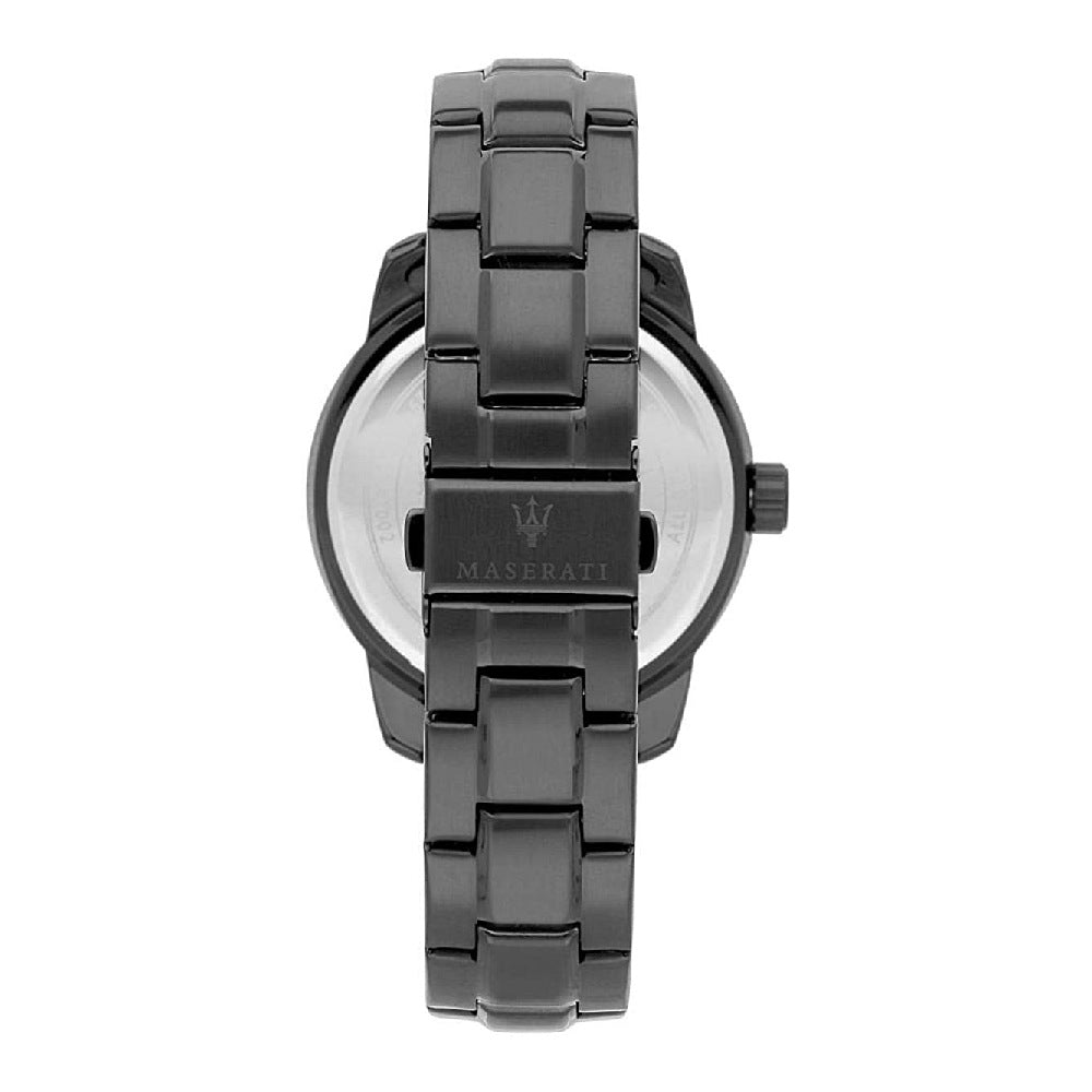 Montre Homme Maserati R8823121001 (Ø 44 mm) – Automatique, Acier Noir, Cadran Bleu, Étanche 5 ATM