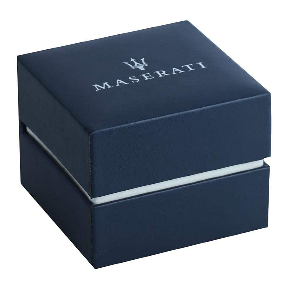 Montre Homme Maserati R8823121001 (Ø 44 mm) – Automatique, Acier Noir, Cadran Bleu, Étanche 5 ATM