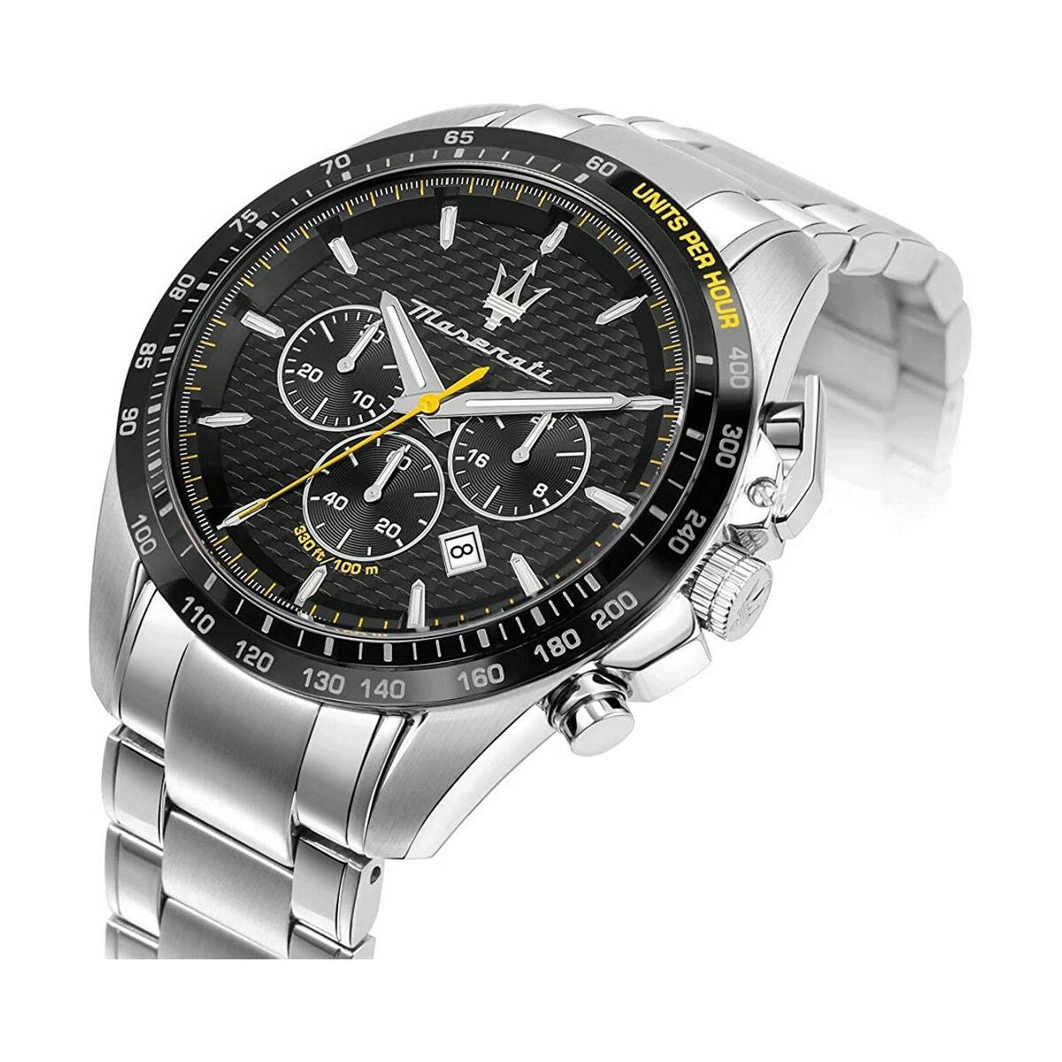 Montre Homme Maserati R8873612042 (Ø 45 mm) – Quartz Chronographe & Date, Acier Inoxydable, Étanche 10 ATM