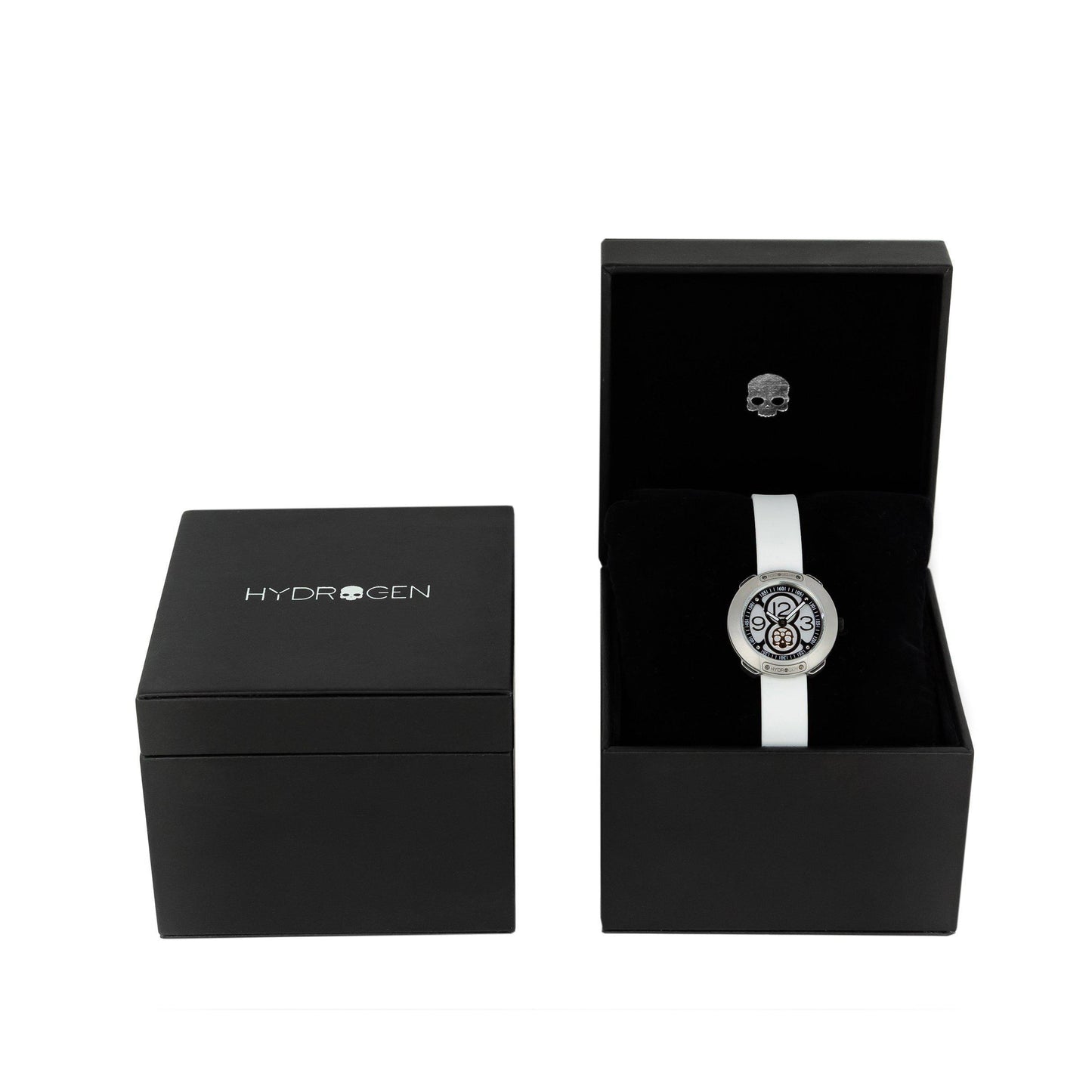 Montre Vista Numero Silver White (Ø 29 mm) – Acier Inoxydable, Cadran Argenté, Bracelet Silicone Blanc Monobloc