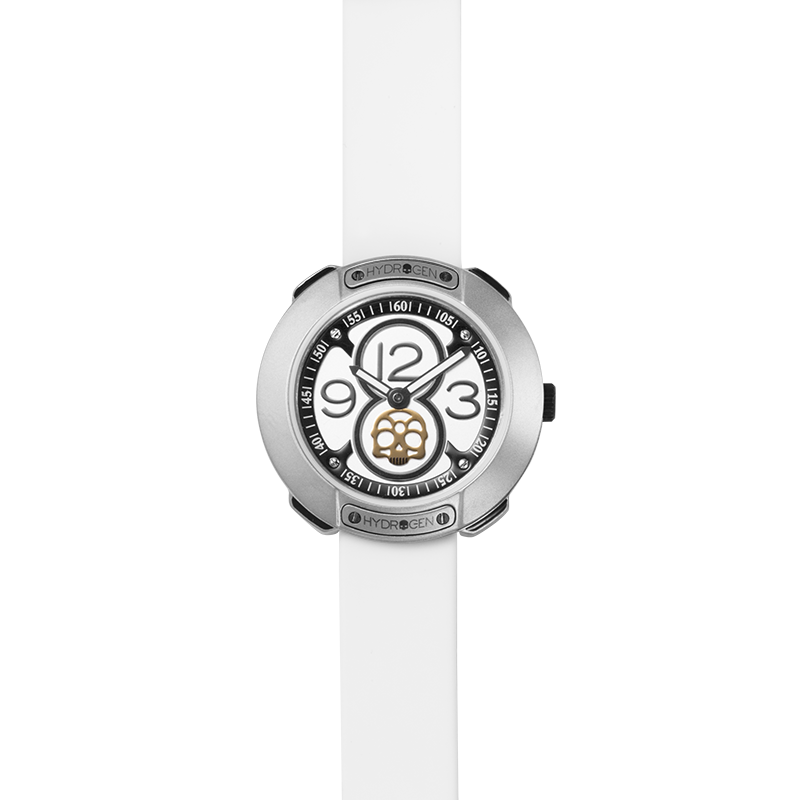 Montre Vista Numero Silver White (Ø 29 mm) – Acier Inoxydable, Cadran Argenté, Bracelet Silicone Blanc Monobloc
