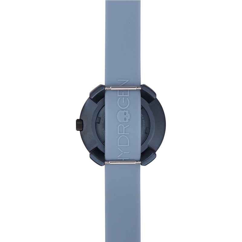 Montre Vista Numero All Blue (Ø 29 mm) – Acier Inoxydable Bleu, Cadran Brossé Bleu, Bracelet Silicone Bleu Clair