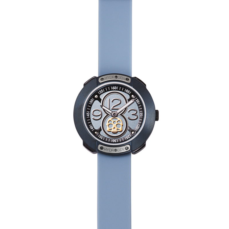 Montre Vista Numero All Blue (Ø 29 mm) – Acier Inoxydable Bleu, Cadran Brossé Bleu, Bracelet Silicone Bleu Clair