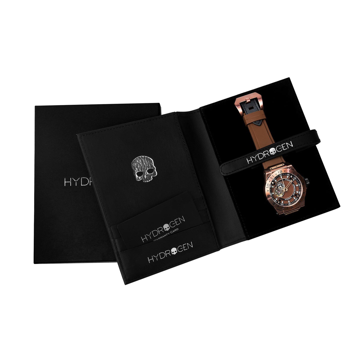 Montre Vento All Brown Duo – Automatique GMT NH30 Japon, Acier Brun Ionisé, Cadran Métallique Marron, Bracelet Silicone Marron