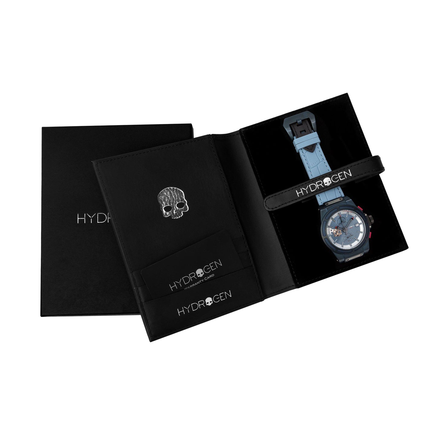 Montre Otto Chrono All Blue – Chronographe, Acier Inoxydable Bleu, Cadran Fibre Carbone, Bracelet Silicone Bleu