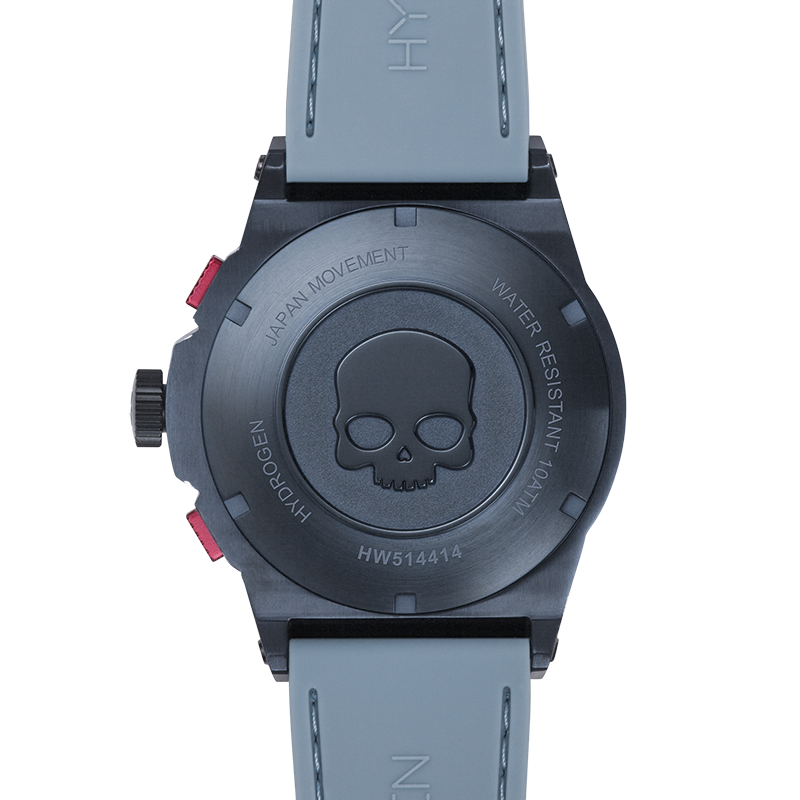 Montre Otto Chrono All Blue – Chronographe, Acier Inoxydable Bleu, Cadran Fibre Carbone, Bracelet Silicone Bleu