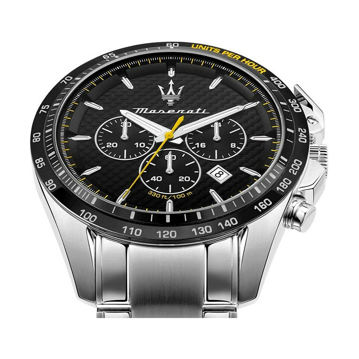 Montre Homme Maserati R8873612042 (Ø 45 mm) – Quartz Chronographe & Date, Acier Inoxydable, Étanche 10 ATM
