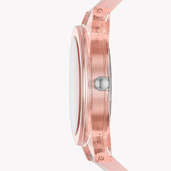 Montre Femme Fossil JUDE (Ø 38 mm) – Quartz, Bracelet Silicone, Étanche 5 ATM