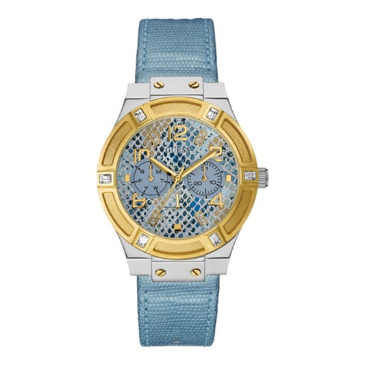 Montre Femme Guess W0289L2 – 39 mm, Acier Inoxydable Argent, Cadran et Bracelet Bleu, Quartz, Étanche 5 ATM