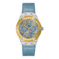 Montre Femme Guess W0289L2 – 39 mm, Acier Inoxydable Argent, Cadran et Bracelet Bleu, Quartz, Étanche 5 ATM