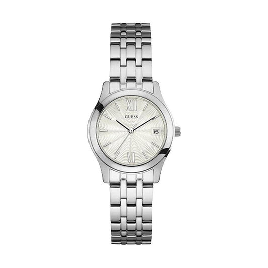 Montre Femme Guess W0769L1 – 32 mm, Acier Inoxydable Argent, Cadran Beige, Quartz
