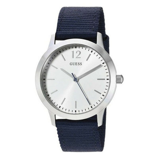Montre Unisexe Guess W0976G2 – 39 mm, Boîtier Acier, Cadran Blanc, Bracelet Nylon, Quartz, Étanche 3 ATM