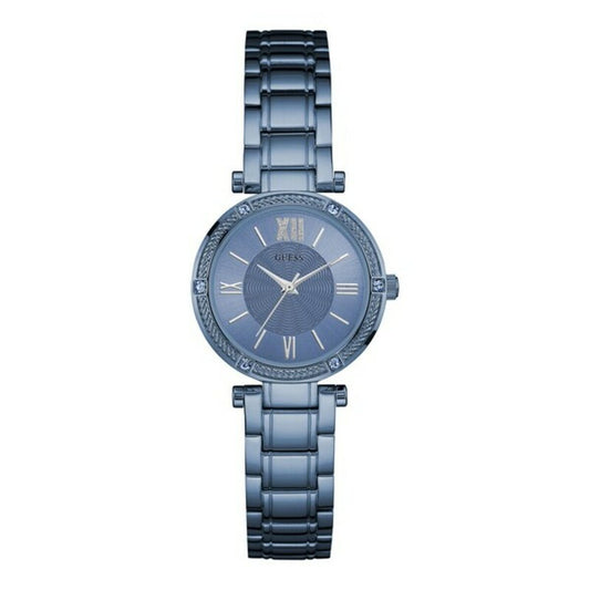 Montre Femme Guess W0767L4 – 30 mm, Acier Bleu, Cadran Bleu, Quartz