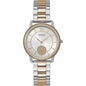 Montre Femme Guess W1290L2 – 36 mm, Acier Rose, Cadran Blanc, Quartz, Étanche 3 ATM