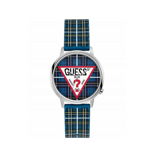 Montre Unisexe Guess V1029M1 – 38 mm, Cadran Multicolore, Bracelet Caoutchouc Naturel, Quartz, Étanche 3 ATM