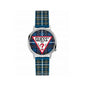 Montre Unisexe Guess V1029M1 – 38 mm, Cadran Multicolore, Bracelet Caoutchouc Naturel, Quartz, Étanche 3 ATM