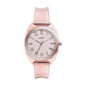 Montre Femme Fossil JUDE (Ø 38 mm) – Quartz, Bracelet Silicone, Étanche 5 ATM