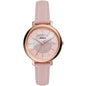 Montre Femme Fossil JACQUELINE (Ø 36 mm) – Quartz, Bracelet Cuir, Date, Étanche 3 ATM