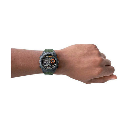 Montre Homme Fossil EVERETT SOLAR DIGITAL (Ø 45 mm) – Quartz Multifonction, Bracelet Silicone, Étanche 5 ATM