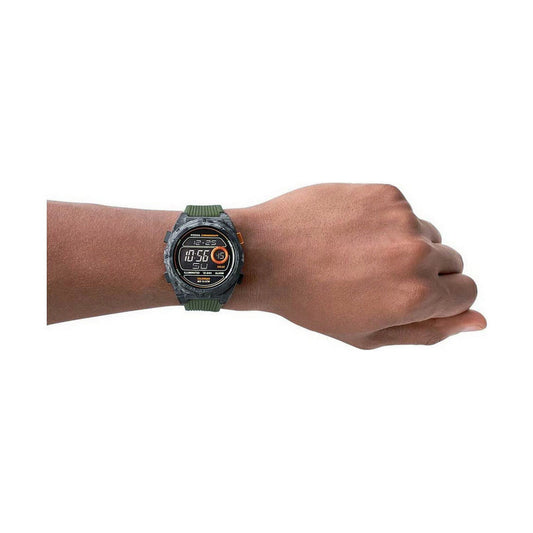 Montre Homme Fossil EVERETT SOLAR DIGITAL (Ø 45 mm) – Quartz Multifonction, Bracelet Silicone, Étanche 5 ATM