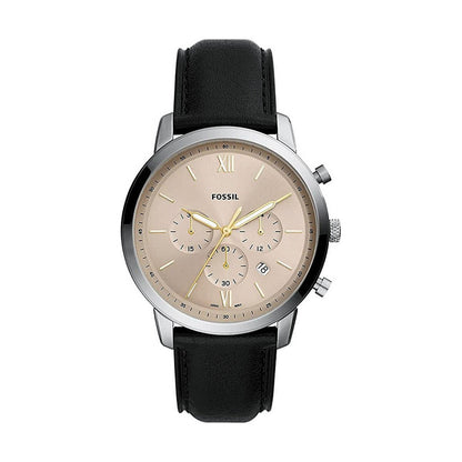 Montre Homme Fossil EVERETT (Ø 44 mm) – Quartz Multifonction, Bracelet Silicone, Étanche 10 ATM