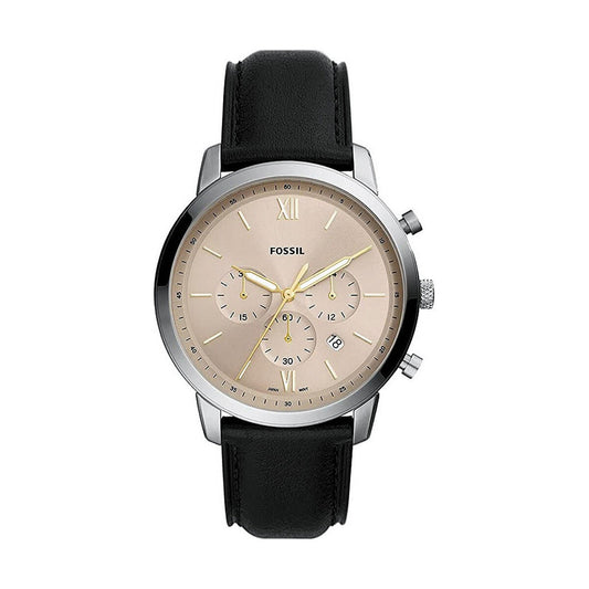 Montre Homme Fossil EVERETT (Ø 44 mm) – Quartz Multifonction, Bracelet Silicone, Étanche 10 ATM