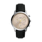 Montre Homme Fossil EVERETT (Ø 44 mm) – Quartz Multifonction, Bracelet Silicone, Étanche 10 ATM