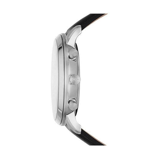 Montre Homme Fossil EVERETT (Ø 44 mm) – Quartz Multifonction, Bracelet Silicone, Étanche 10 ATM