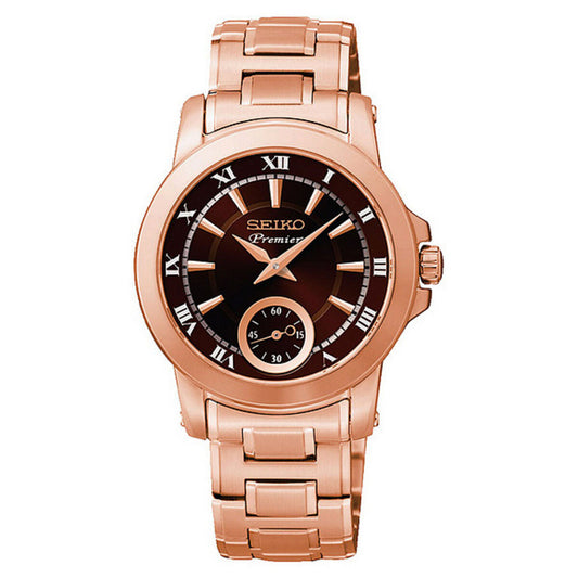 Montre Femme Seiko SRKZ64P1 (Ø 31,5 mm) – Quartz, Acier Inoxydable, Bracelet Rose, Verre Saphir, Étanche 10 ATM