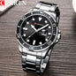 Montre Homme Curren Clairvoyant – Acier Inoxydable & Zircone Cubique AAA (Ø 47 mm, Étanche 5 ATM)