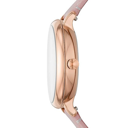 Montre Femme Fossil JACQUELINE (Ø 36 mm) – Quartz, Bracelet Cuir, Date, Étanche 3 ATM