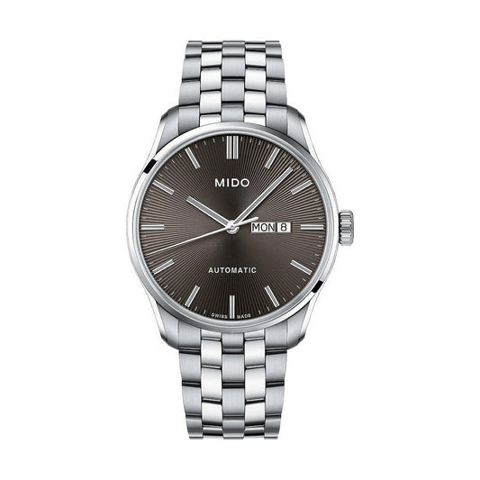 Montre Homme Mido (Ø 42,5 mm) – Automatique, Date, Acier Inoxydable, Verre Saphir, Étanche 5 ATM