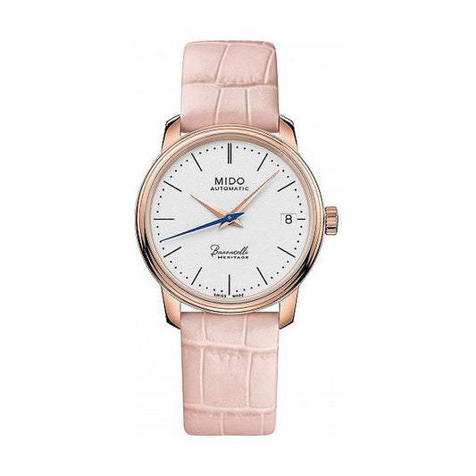 Montre Femme Mido (Ø 33 mm) – Automatique, Date, Cuir, Verre Saphir, Étanche 30 ATM