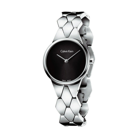 Montre Femme Calvin Klein SNAKE – Quartz, Acier Inoxydable, Ø 28 mm, Étanche 3 ATM