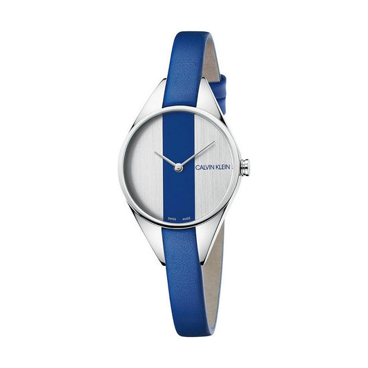 Montre Femme Calvin Klein K8P231V6 – Quartz, Bracelet Cuir Noir, Ø 28 mm – Élégance Minimaliste & Moderne