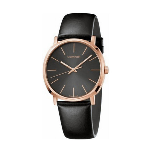Montre Homme Calvin Klein POSH – Élégance Classique & Moderne (Ø 40 mm, Cuir Noir)