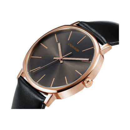 Montre Homme Calvin Klein POSH – Élégance Classique & Moderne (Ø 40 mm, Cuir Noir)